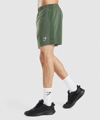 Pánské Šortky Gymshark Sportovní Zelene | CZ 2795VRW
